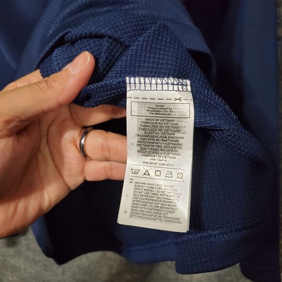 NEW Adidas 3-Stripes Double Knit Quarter-Zip Pullover Golf Top A482 Mens XL READ - Picture 8 of 11